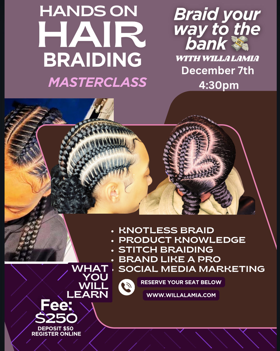 Braid Class Deposit 12/7